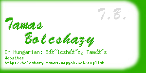 tamas bolcshazy business card